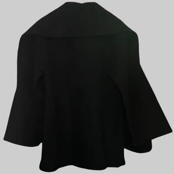 NWT Quince Double Faced Merino Wool Scarf Coat S Black - Picture 14 of 16